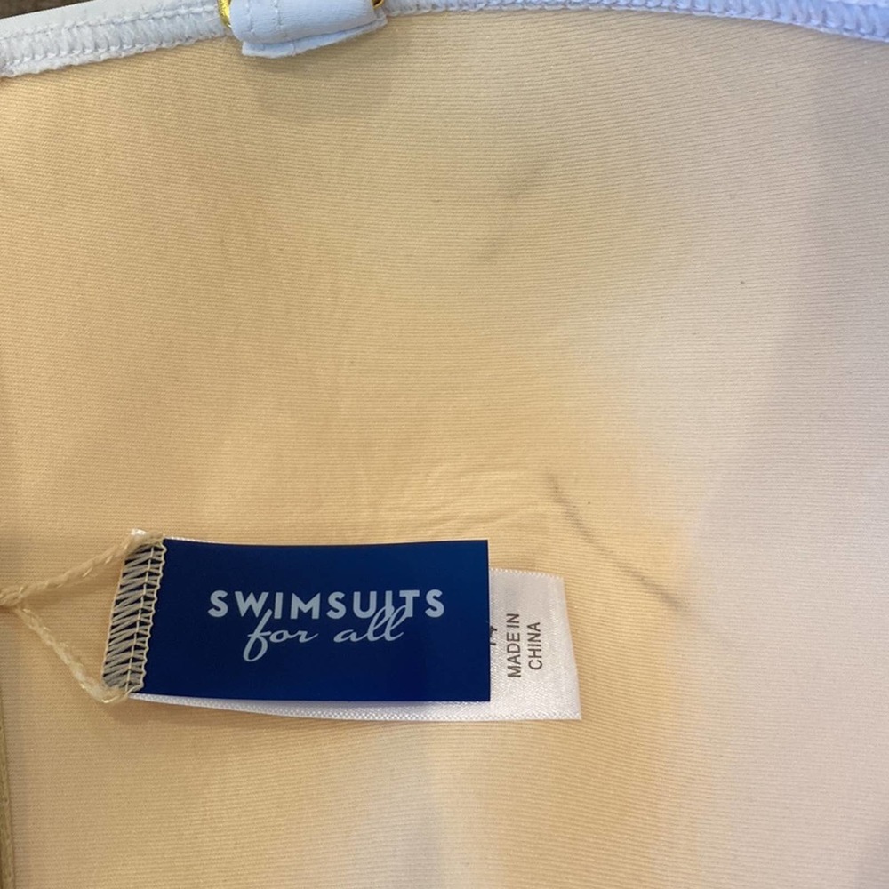 NWT SWIMSUITS FOR ALL White Convertible Bikini Top Size 14 - Picture 6 of 8